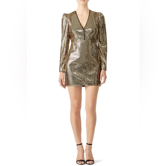 REBECCA MINKOFF SYDNEY SEQUIN MINI DRESS. Size 6 - Picture 1 of 9